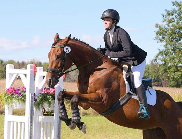 Tanya Moths jumping her horse